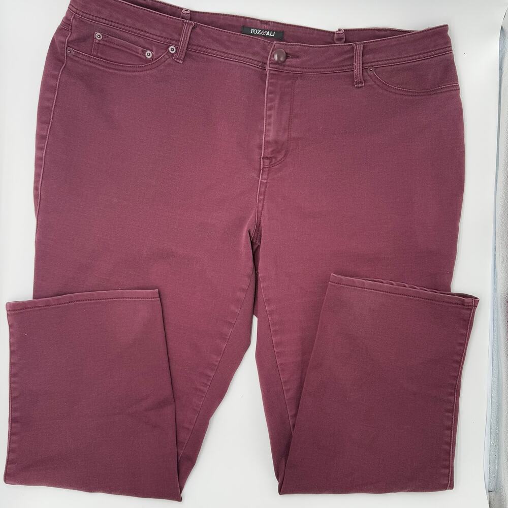 Roz & Ali Burgundy Pants | Size 22 Plus | Chic, Comfy & Flattering